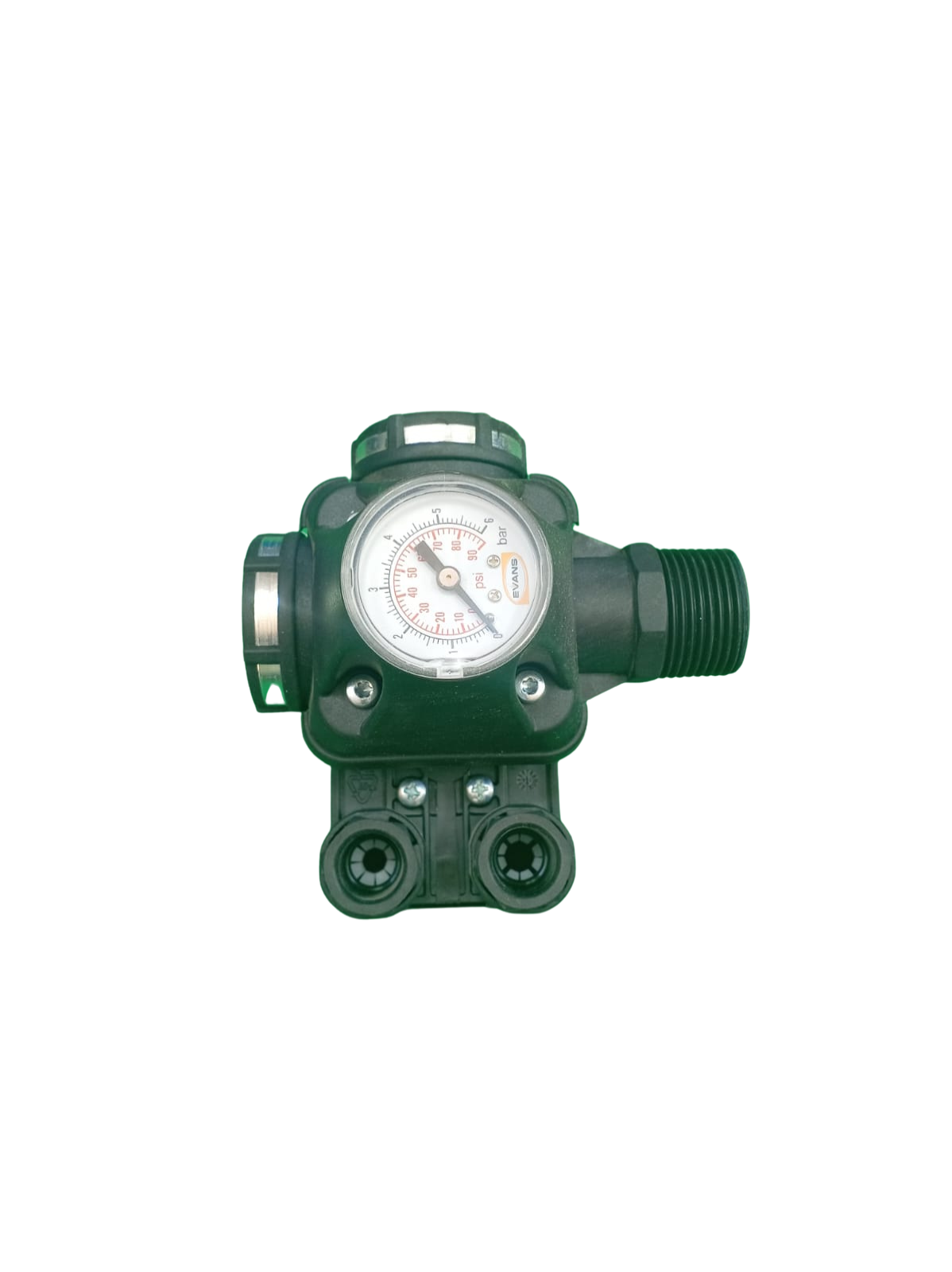 Switch Automático Tee Evans Con Manómetro Para Bombas de 110V