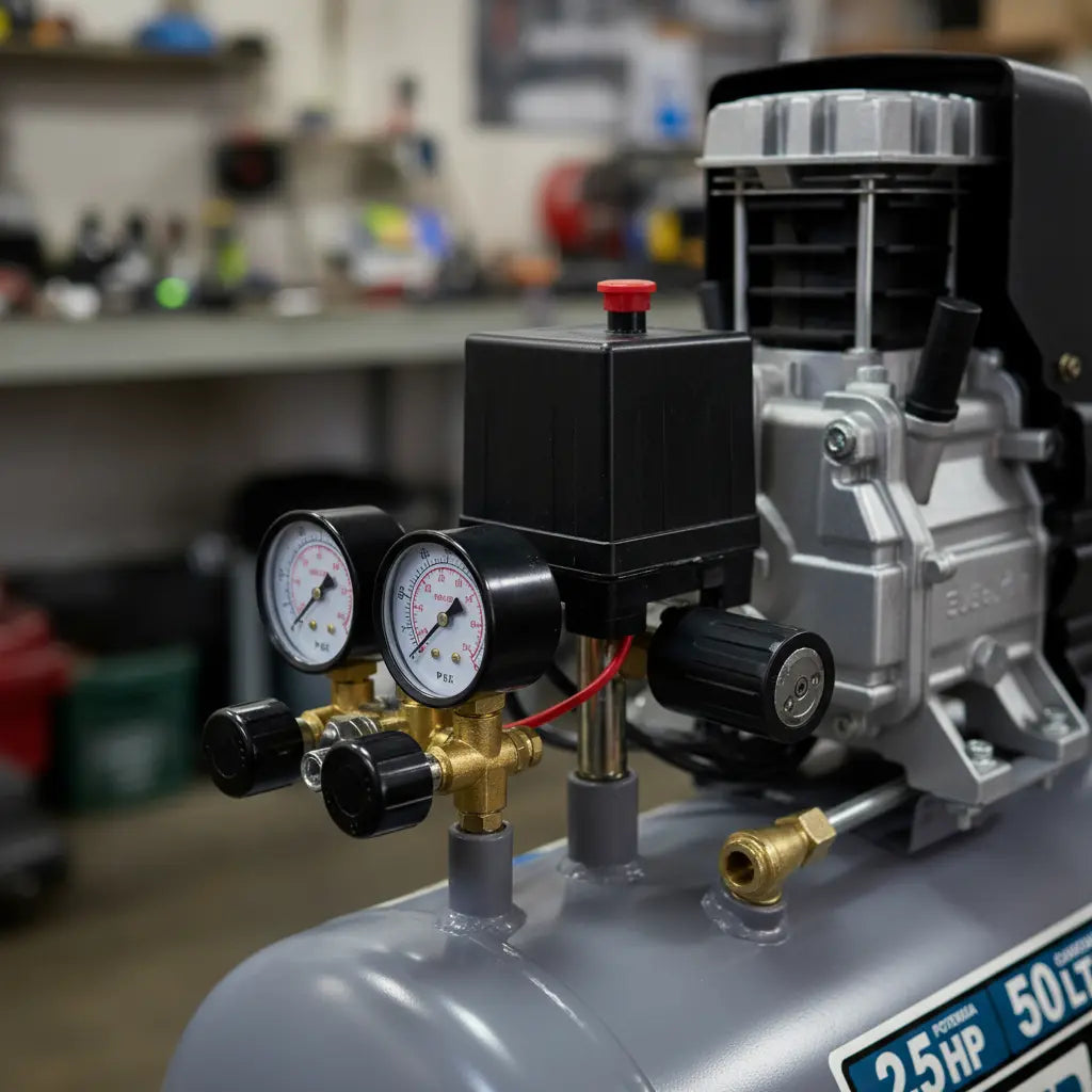 Compresor de Aire Motor 2.5HP Tanque de 50 Litros Power Hunt