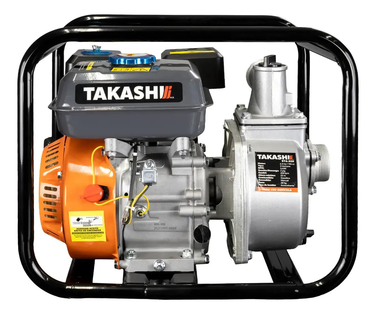 Motobomba Autocebante motor a Gasolina 6.5HP TAKASHI